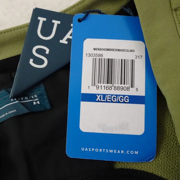 Under Armour UAS Pivot Stretch Jacket Men's Size XL Green Bomber Full Zip - Picture 6 of 9